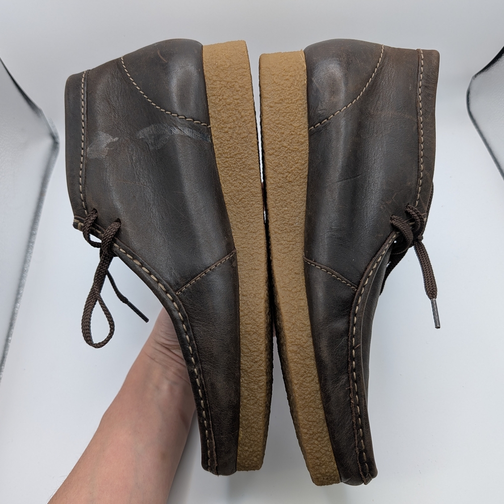 Clarks Collection Wallabee Chukka Boots Men’s 9.5 Leather Lace Up Crepe Sole - Picture 7 of 14
